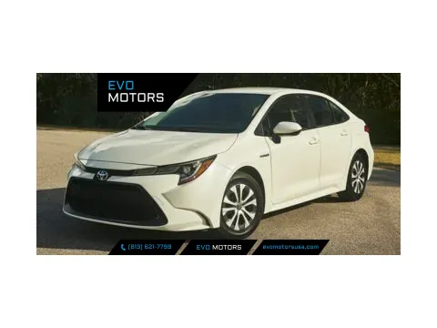 White 2020 Toyota Corolla Hybrid LE for sale in Seffner, FL