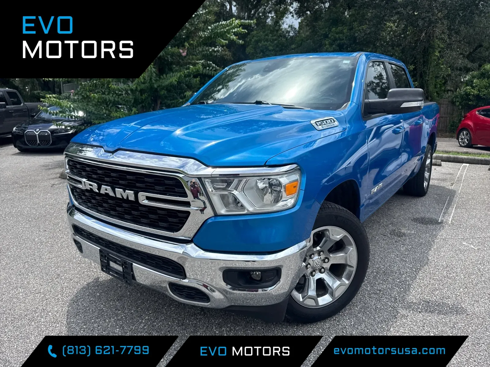 Blue 2022 Ram 1500 Big Horn 4WD for sale in Seffner, FL