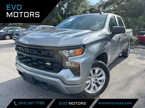 Gray 2024 Chevrolet Silverado 1500 Custom Crew Cab 4X4 for sale in Seffner, FL