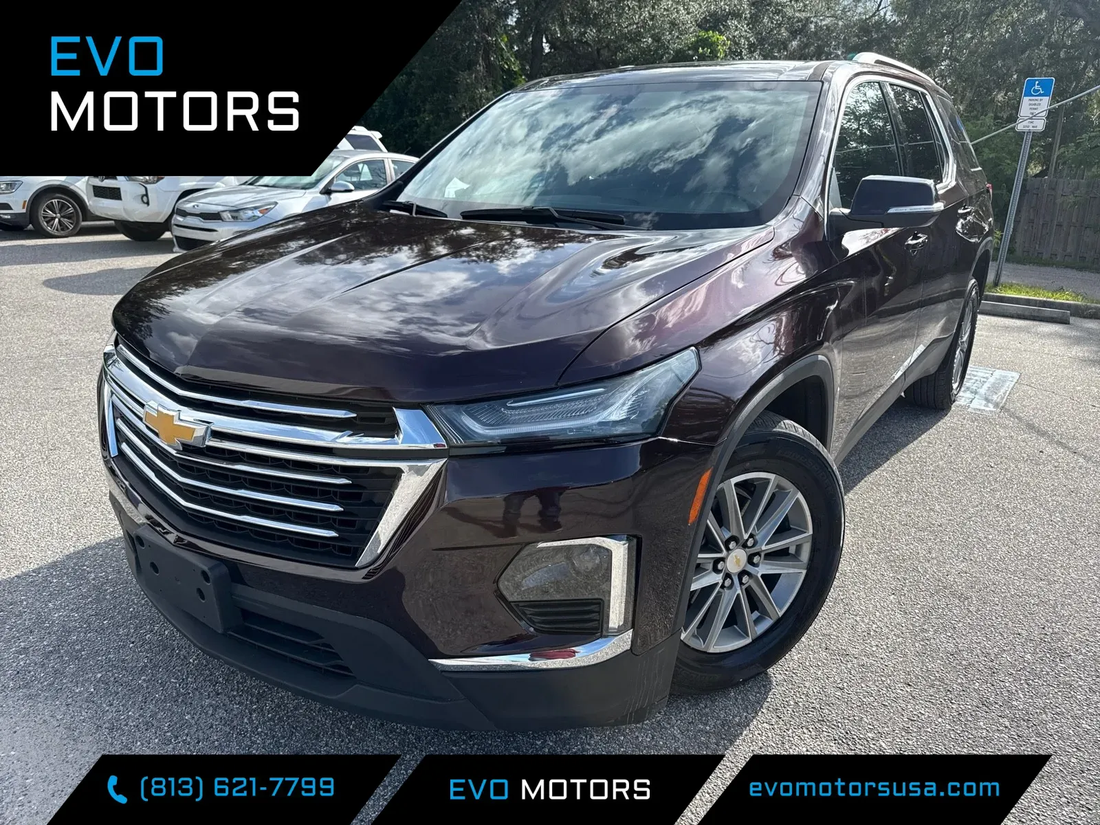 Black 2023 Chevrolet Traverse LT Leather AWD V6 for sale in Seffner, FL