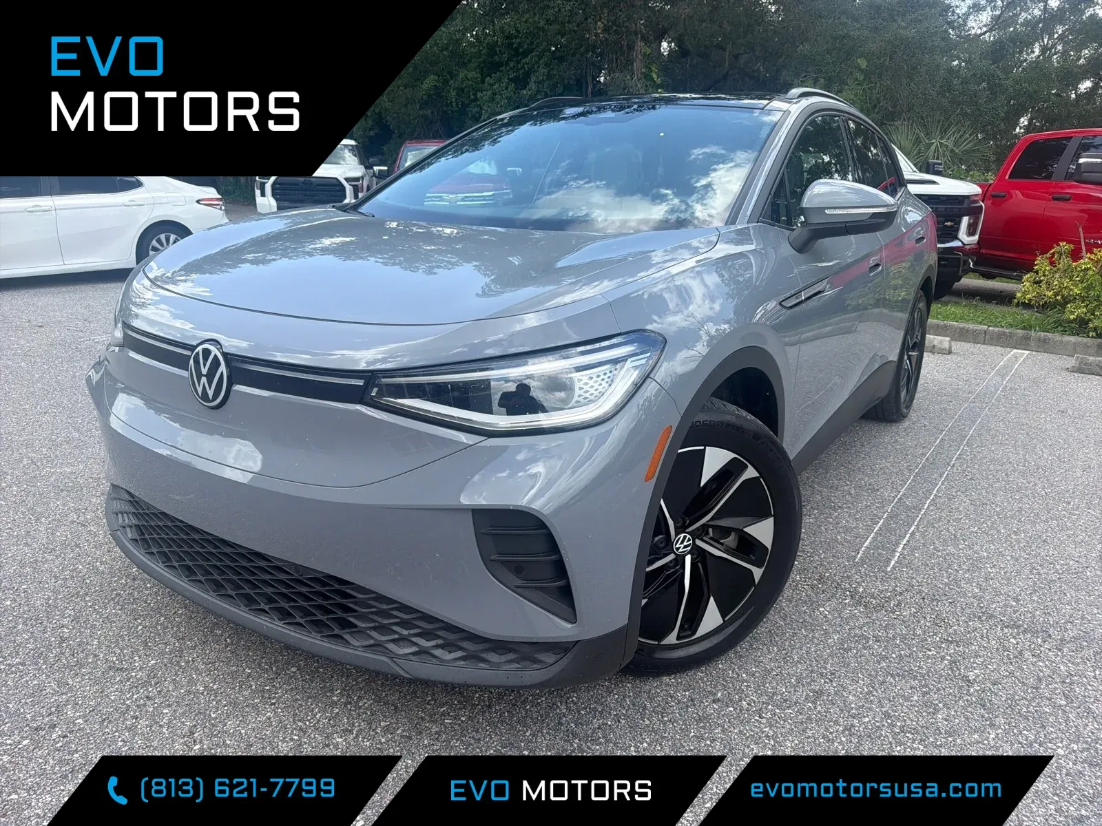 Gray 2022 Volkswagen ID.4 Pro S w/PANO SUNROOF for sale in Seffner, FL