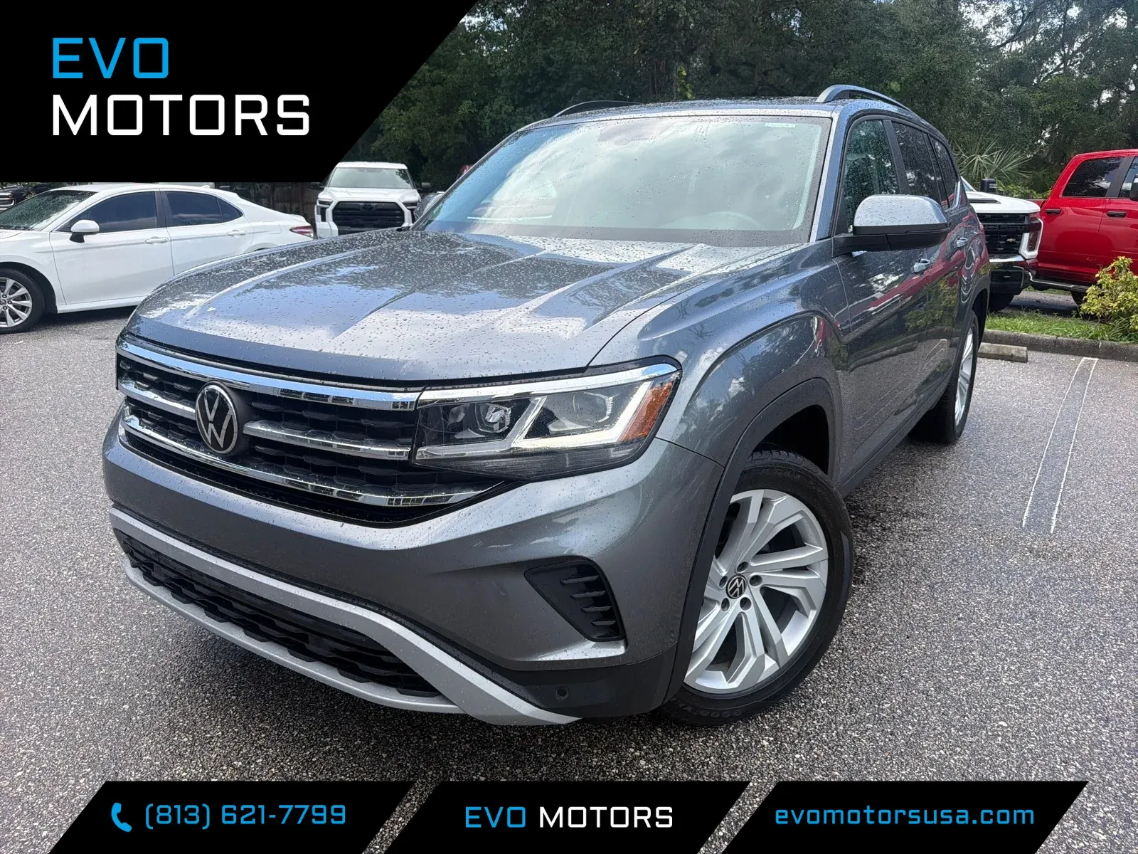 Gray 2023 Volkswagen Atlas 3.6L V6 SE w/Technology for sale in Seffner, FL