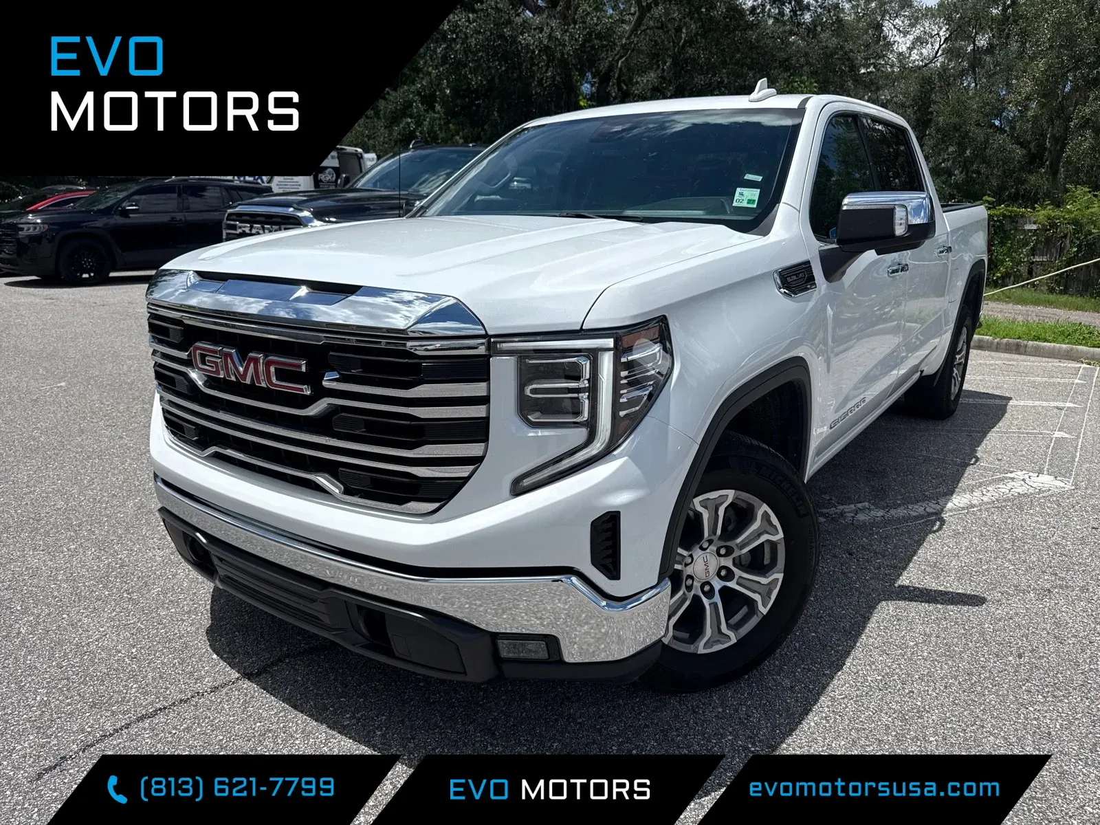 White 2025 GMC Sierra 1500 SLT Crew Cab V8 for sale in Seffner, FL