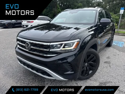 Black 2023 Volkswagen Atlas Cross Sport 3.6L V6 SE w/Technology & BLACK WHEEL PACKAGE for sale in Seffner, FL