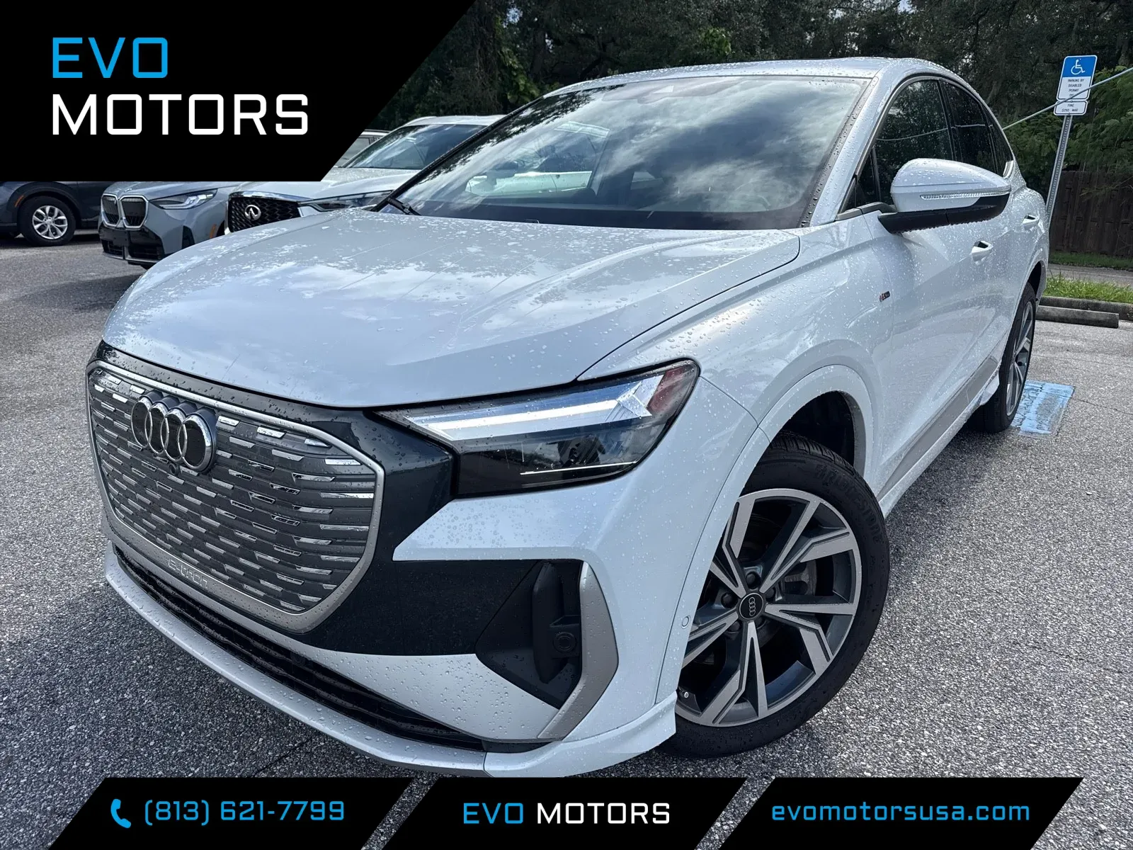 White 2024 Audi Q4 e-tron Sportback Premium Plus W/Convenience Package for sale in Seffner, FL