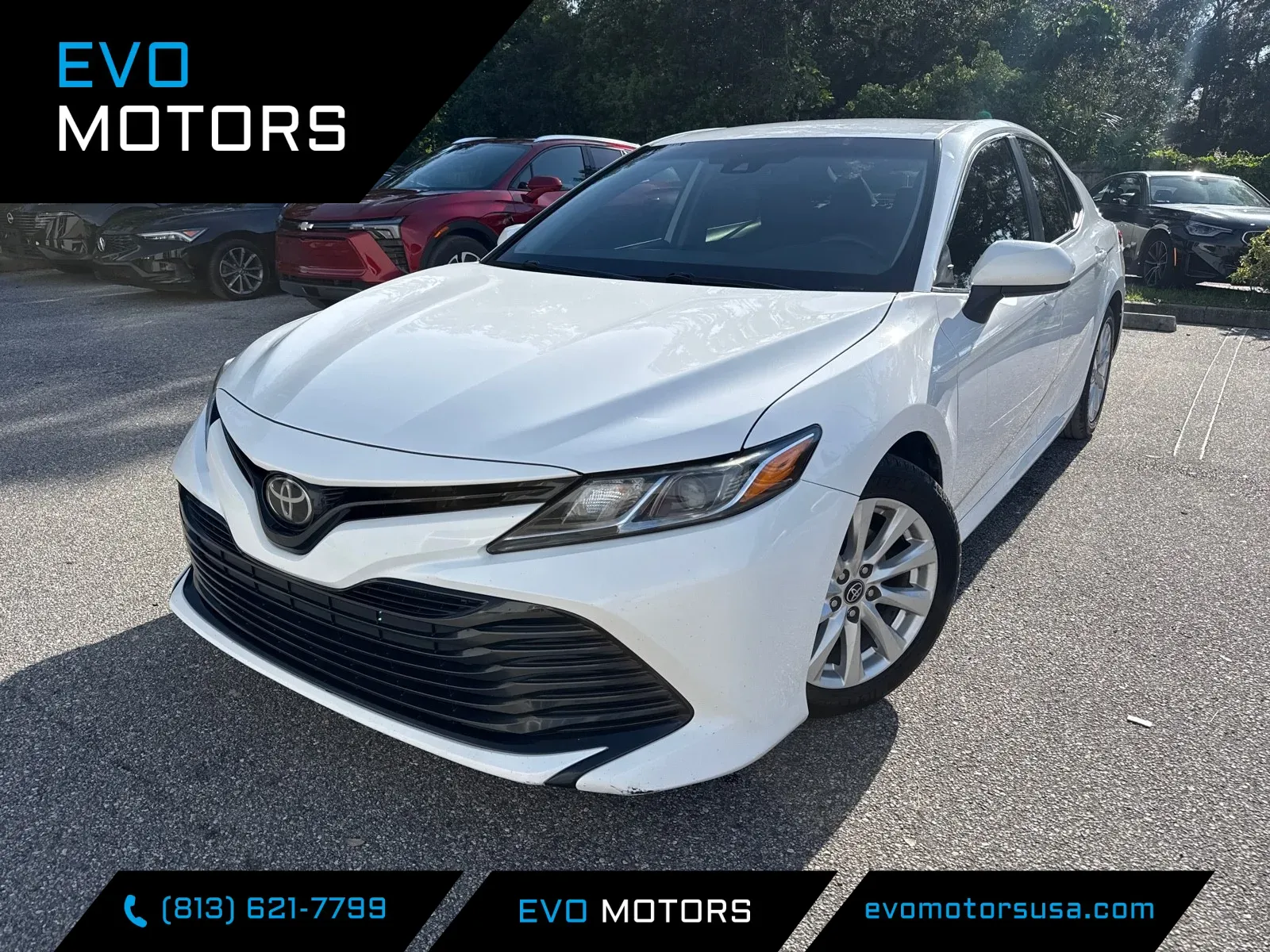 White 2019 Toyota Camry LE for sale in Seffner, FL
