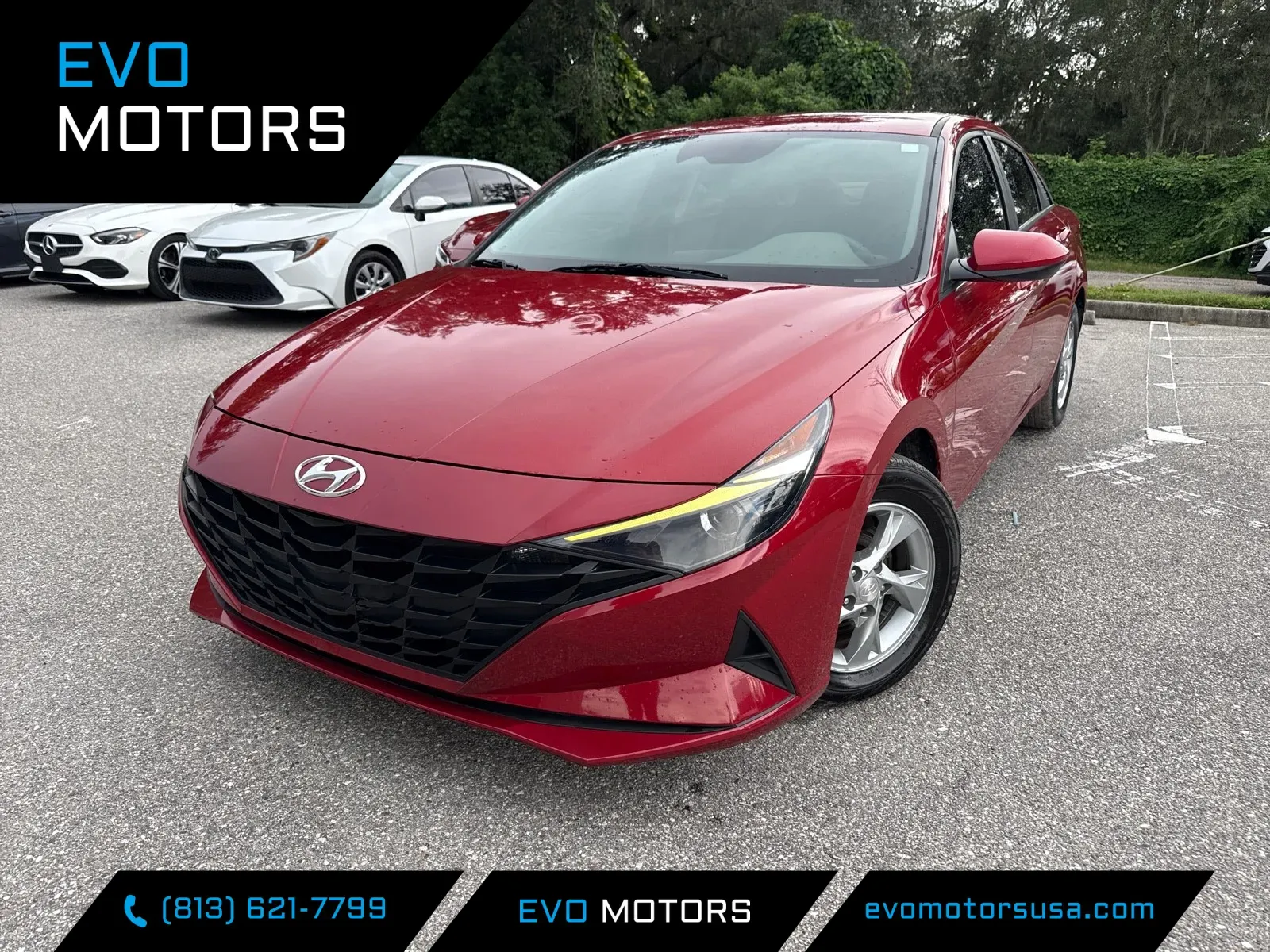 Red 2022 Hyundai Elantra SE for sale in Seffner, FL