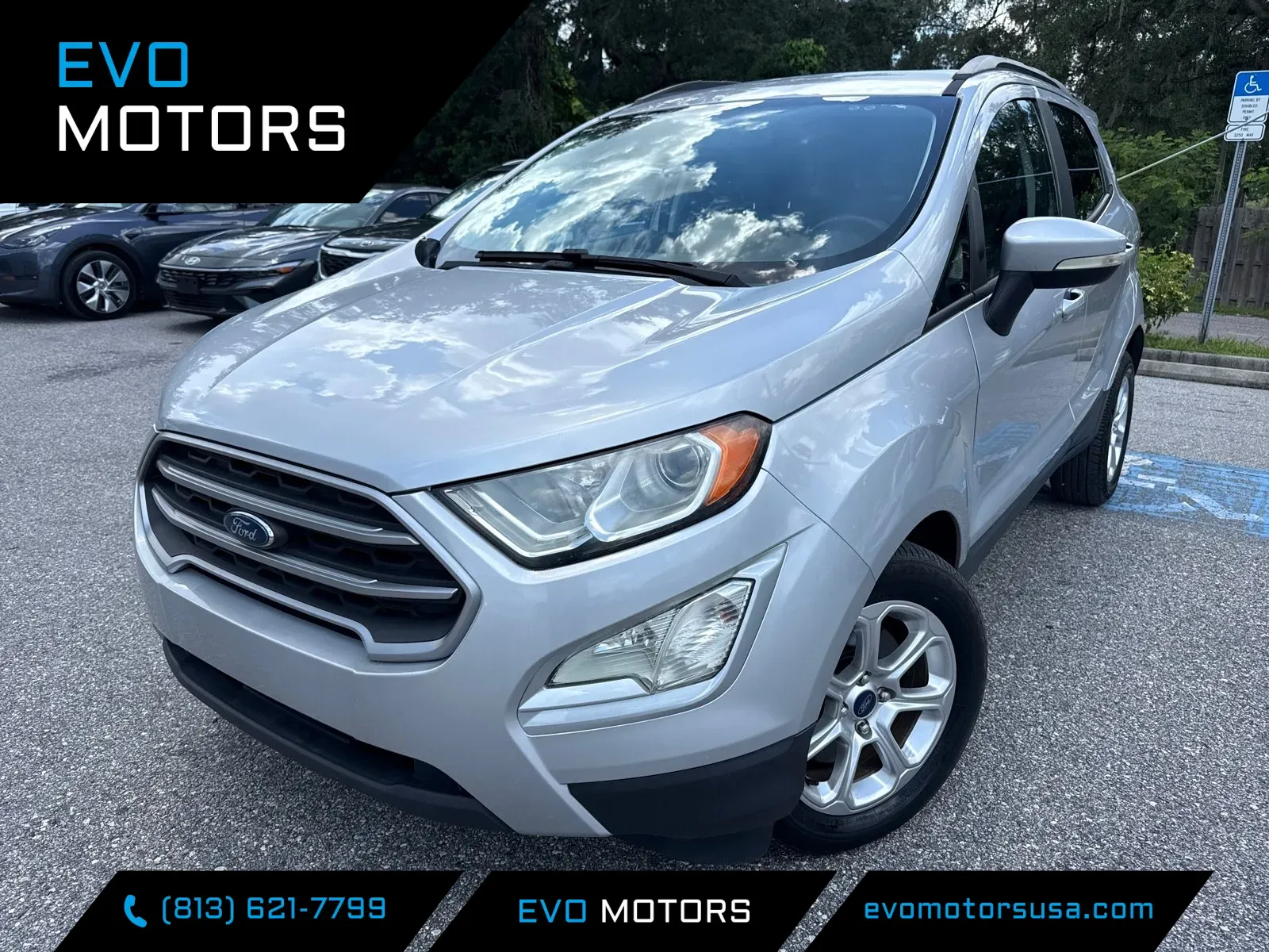 Silver 2020 Ford EcoSport SE for sale in Seffner, FL