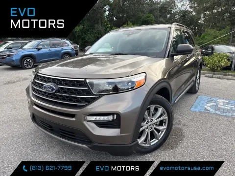 Gray 2021 Ford Explorer XLT for sale in Seffner, FL
