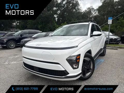White 2024 Hyundai Kona Electric SEL for sale in Seffner, FL