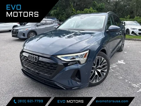 Blue 2024 Audi Q8 e-tron Premium Plus w/BLACK OPTIC PACKAGE for sale in Seffner, FL