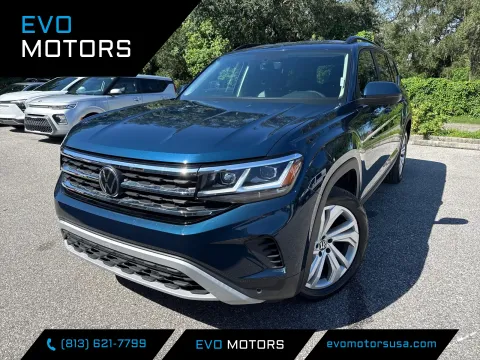 Blue 2023 Volkswagen Atlas 3.6L V6 SE w/Technology for sale in Seffner, FL