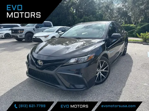 Black 2021 Toyota Camry SE Nightshade for sale in Seffner, FL