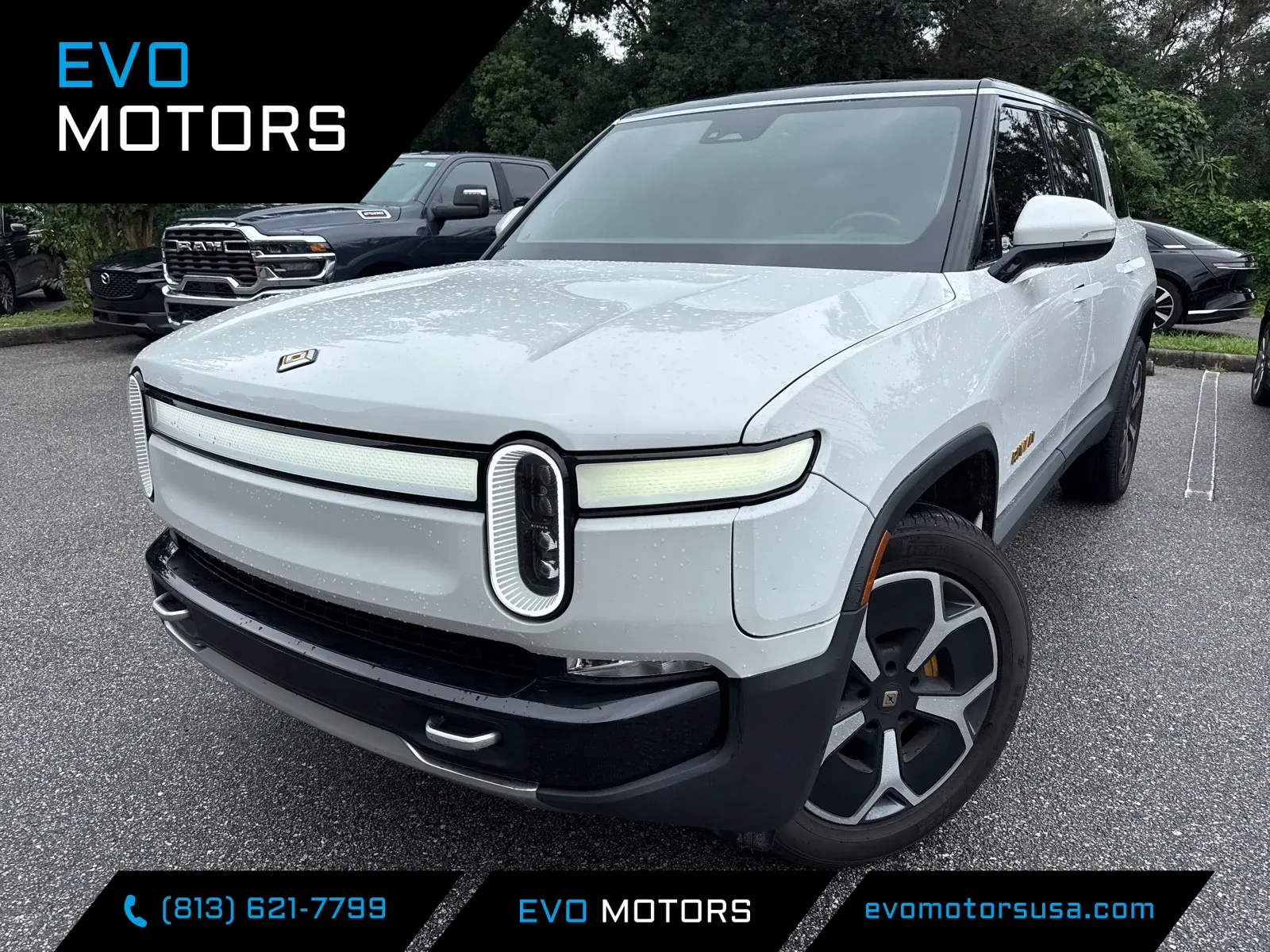 White 2024 Rivian R1S Adventure QUAD-MOTOR for sale in Seffner, FL