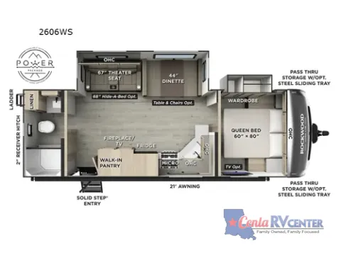 Photos of 2026 Forest River ROCKWOOD ULTRA LITE 2606WS for sale in Alexandria, LA at Cenla RV Center - Alexandria
