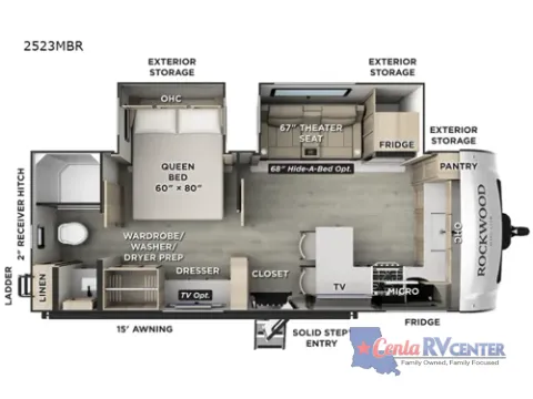 Photos of 2026 Forest River ROCKWOOD MINI 2523MBR for sale in Alexandria, LA at Cenla RV Center - Alexandria