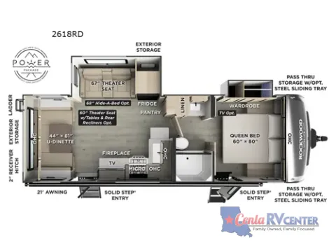 Photos of 2026 Forest River ROCKWOOD ULTRA LITE 2618RD for sale in Alexandria, LA at Cenla RV Center - Alexandria