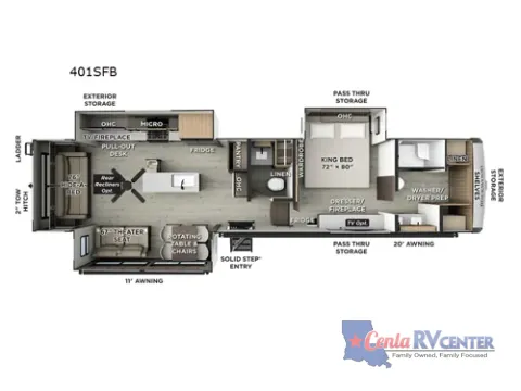 Photos of 2027 Forest River ROCKWOOD SIGNATURE 401SFB for sale in Alexandria, LA at Cenla RV Center - Alexandria