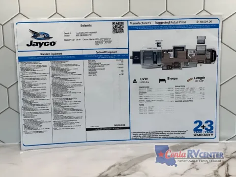 Another view of 2026 Jayco SEISMIC 399 for sale in Monroe, LA at Cenla RV Center - Monroe