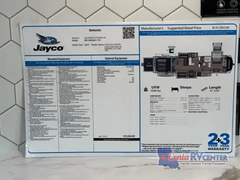 Another view of 2026 Jayco SEISMIC 395 for sale in Monroe, LA at Cenla RV Center - Monroe