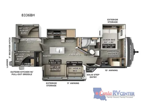 Photos of 2026 Forest River ROCKWOOD SIGNATURE 8336BH for sale in Monroe, LA at Cenla RV Center - Monroe