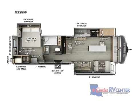 Photos of 2026 Forest River ROCKWOOD SIGNATURE 8339FK for sale in Monroe, LA at Cenla RV Center - Monroe