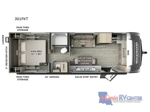 Photos of 2026 Forest River ROCKWOOD ULTRA LITE 301FKT for sale in Monroe, LA at Cenla RV Center - Monroe