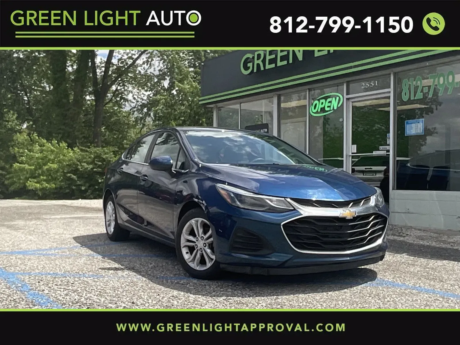 Blue 2019 Chevrolet Cruze LT for sale in Columbus, IN