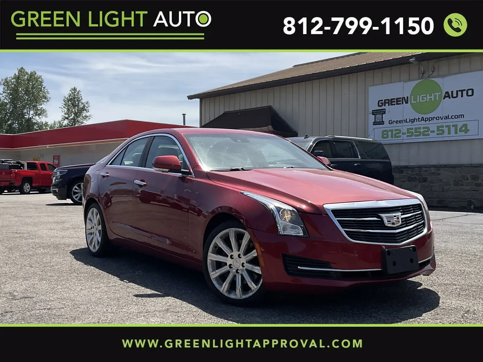 Red 2017 Cadillac Ats Sedan Luxury AWD for sale in Columbus, IN