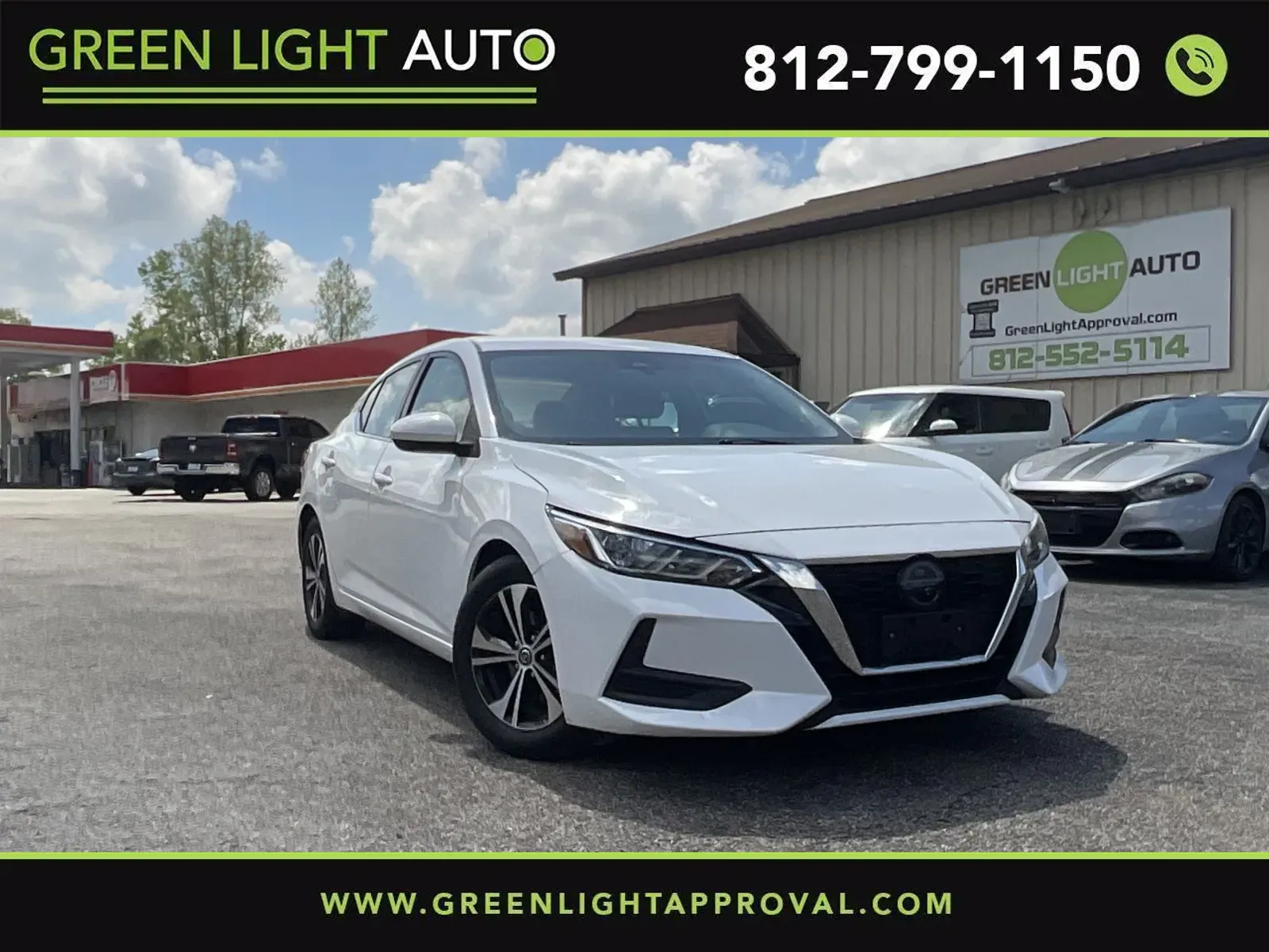 White 2022 Nissan Sentra SV for sale in Columbus, IN