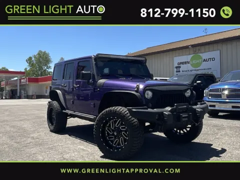 Purple 2017 Jeep Wrangler Unlimited Sahara for sale in Columbus, IN