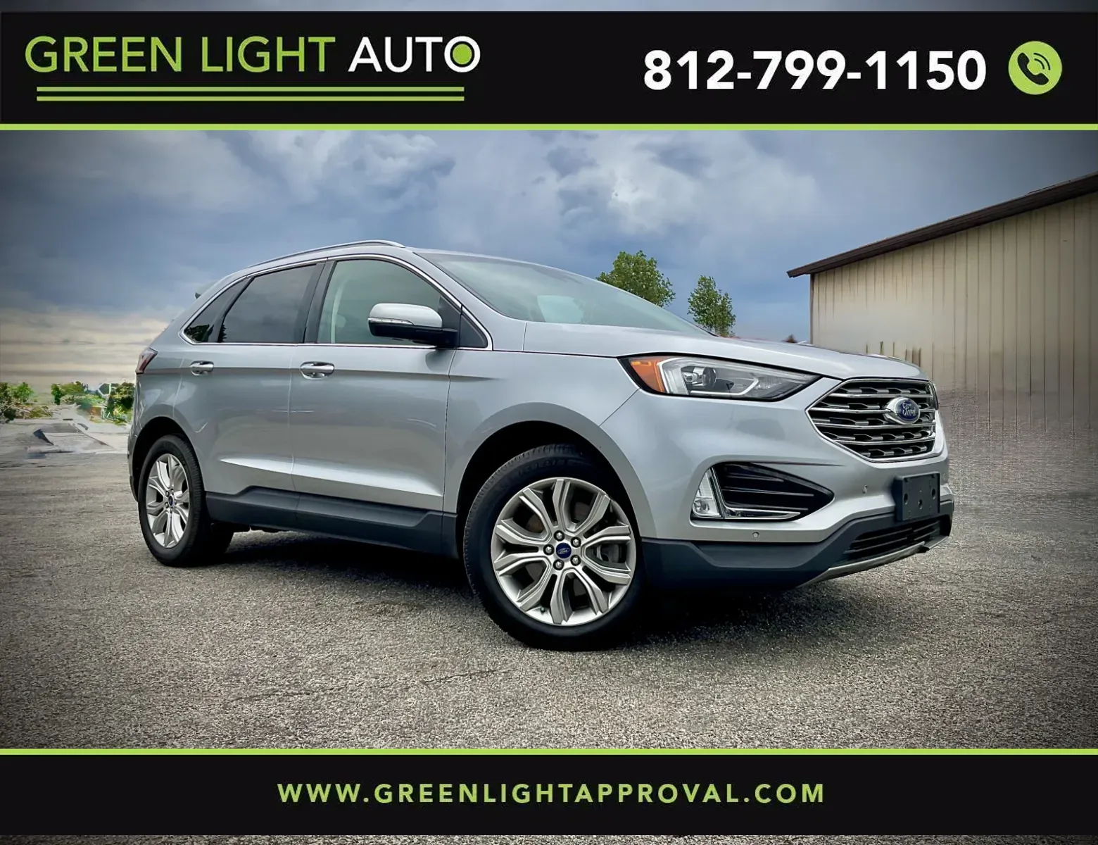 Silver 2020 Ford Edge Titanium for sale in Columbus, IN