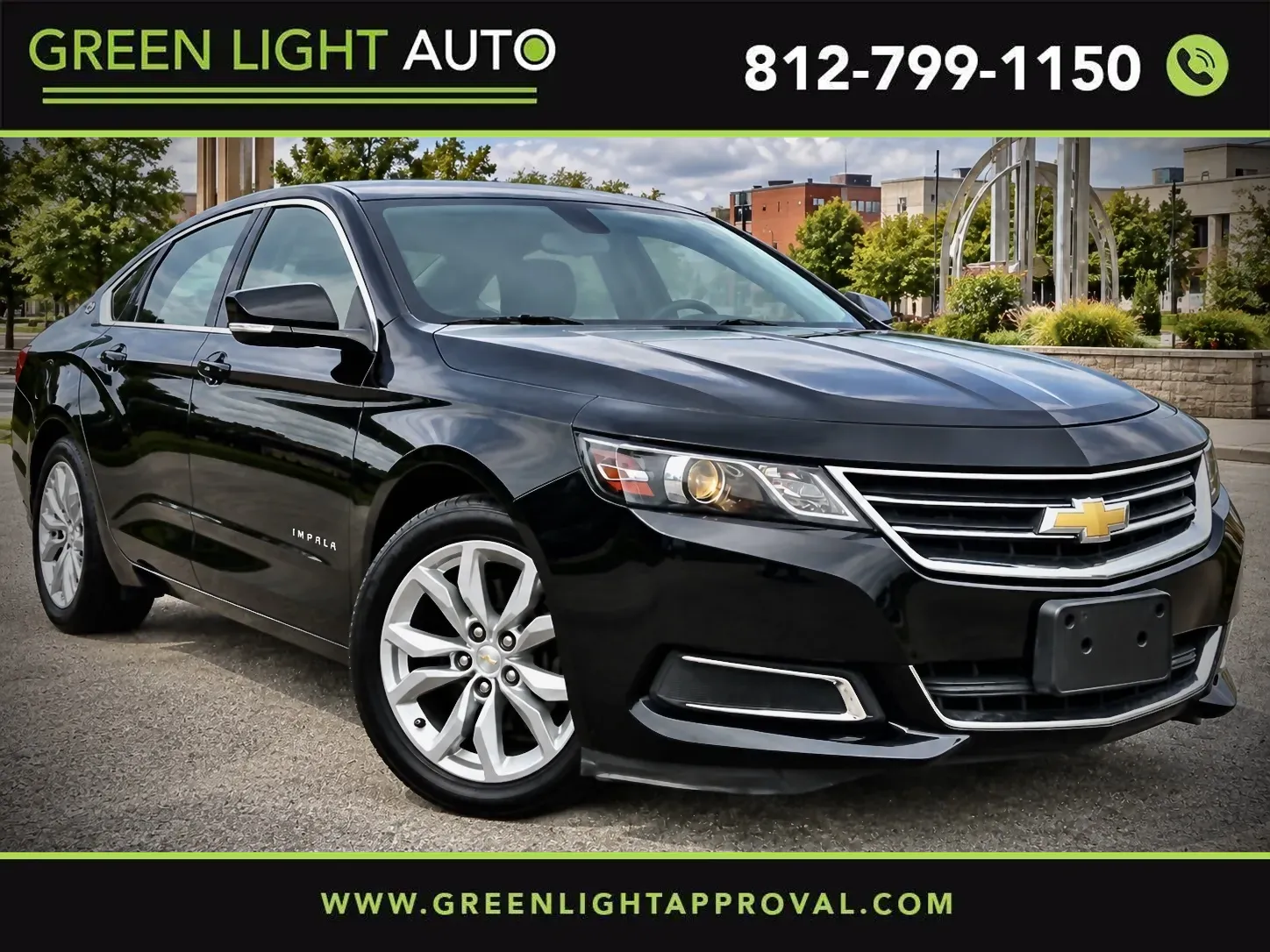 Black 2017 Chevrolet Impala LT for sale in Columbus, IN