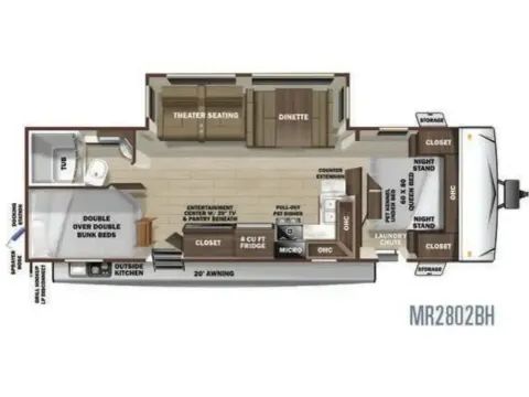 Another view of 2020 Highland Ridge Mesa Ridge Lite 2802BH for sale in Sulphur Springs, TX at Liberty Trail RV - Sulphur Springs