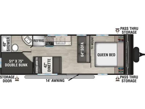 Another view of 2024 Kz Sportsmen 260BHSE for sale in Sulphur Springs, TX at Liberty Trail RV - Sulphur Springs