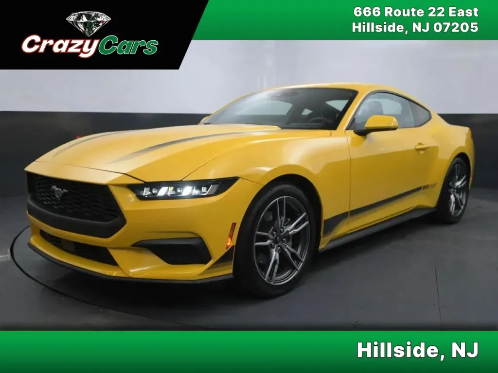Yellow 2024 Ford Mustang EcoBoost Coupe 2D for sale in Hillside, NJ