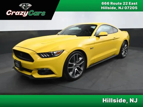 Yellow 2016 Ford Mustang GT Premium Coupe 2D for sale in Hillside, NJ