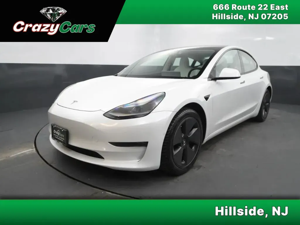 White 2021 Tesla Model 3 Long Range Sedan 4D for sale in Hillside, NJ