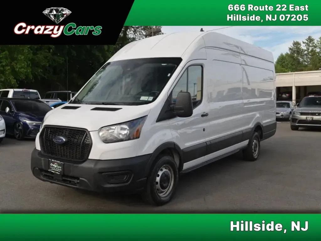 White 2023 Ford Transit 250 Cargo Van High Roof Extended Length Van 3D for sale in Hillside, NJ