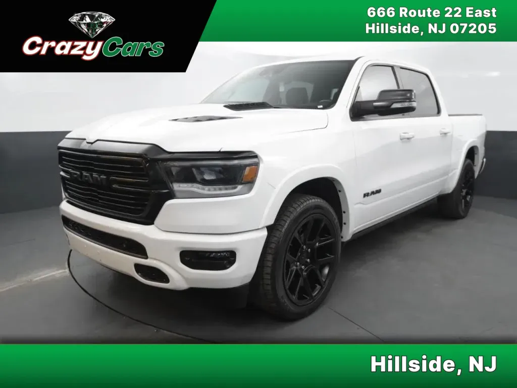 White 2021 Ram 1500 Crew Cab Laramie Pickup 4D 5 1/2 ft for sale in Hillside, NJ