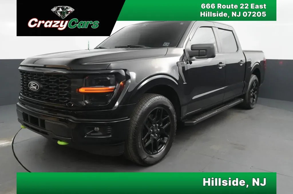 Black 2024 Ford F-150 SuperCrew Cab STX Pickup 4D 5 1/2 ft for sale in Hillside, NJ