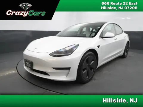 White 2021 Tesla Model 3 Long Range Sedan 4D for sale in Hillside, NJ