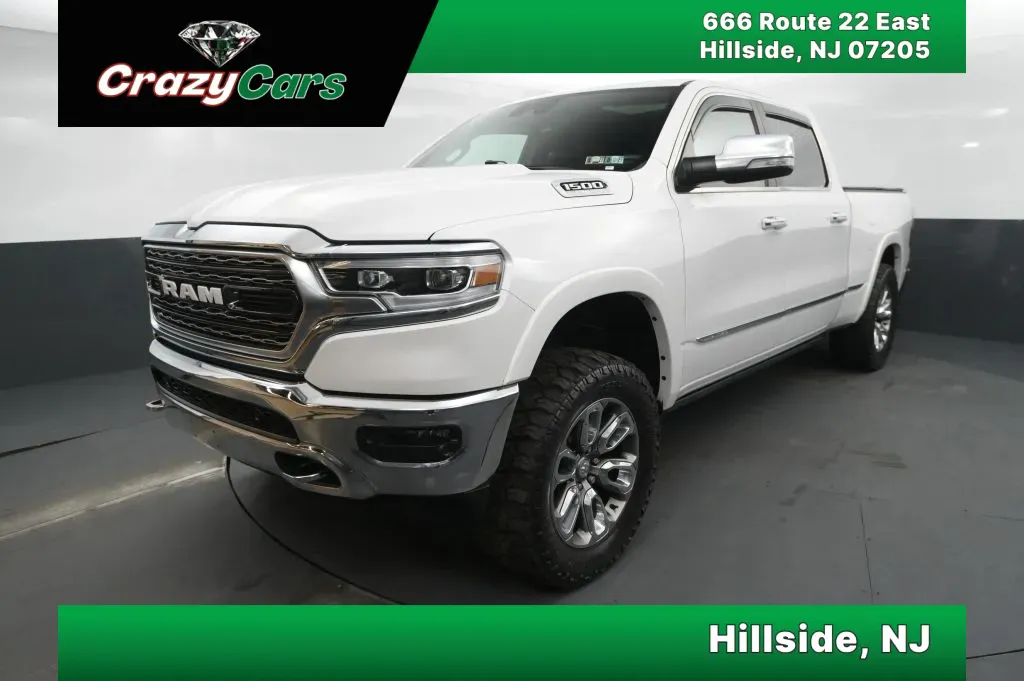 White 2019 Ram 1500 Crew Cab Limited Pickup 4D 6 1/3 ft for sale in Hillside, NJ