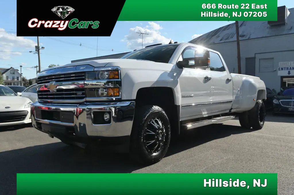 White 2016 Chevrolet Silverado 3500 HD Crew Cab LTZ Pickup 4D 8 ft for sale in Hillside, NJ