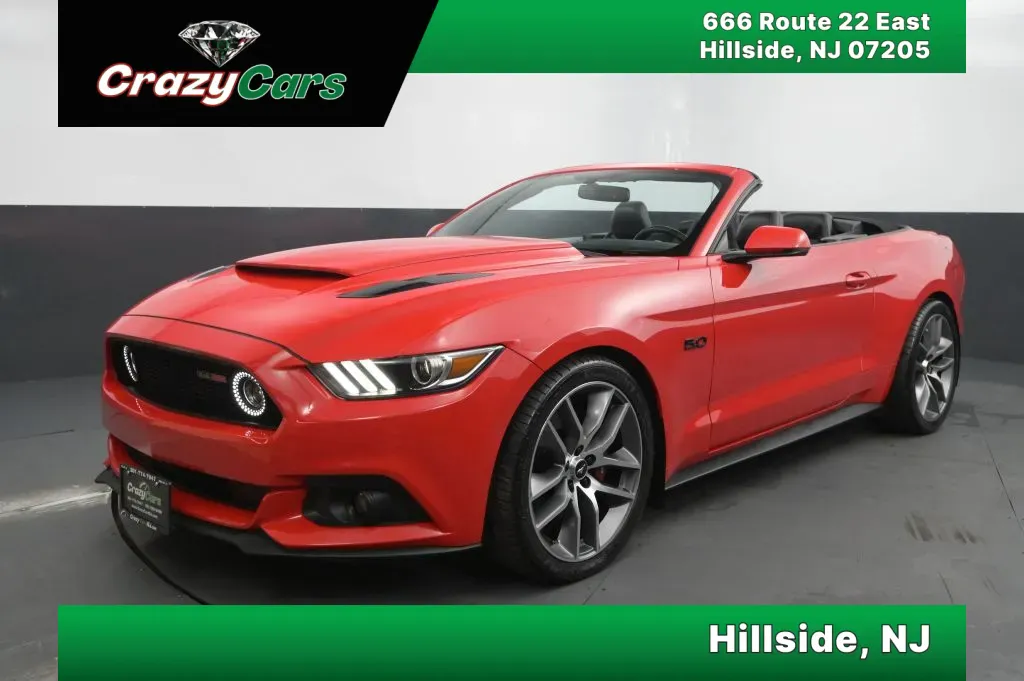 Red 2017 Ford Mustang GT Premium Convertible 2D for sale in Hillside, NJ