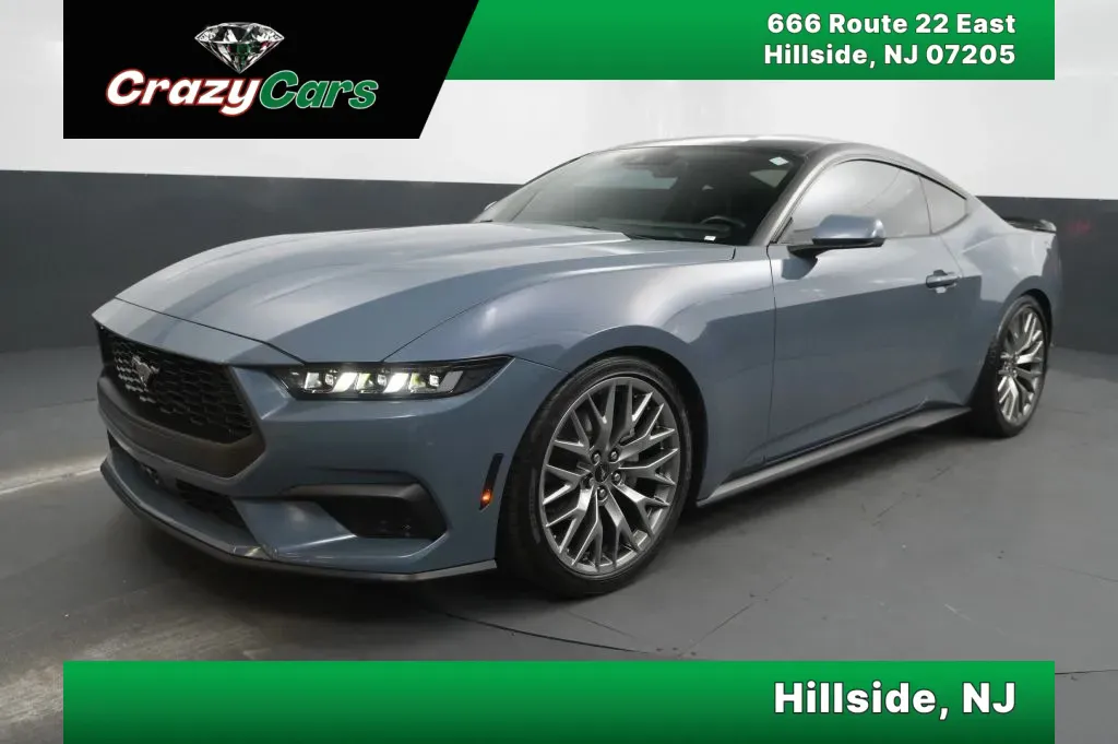 Blue 2024 Ford Mustang EcoBoost Premium Coupe 2D for sale in Hillside, NJ