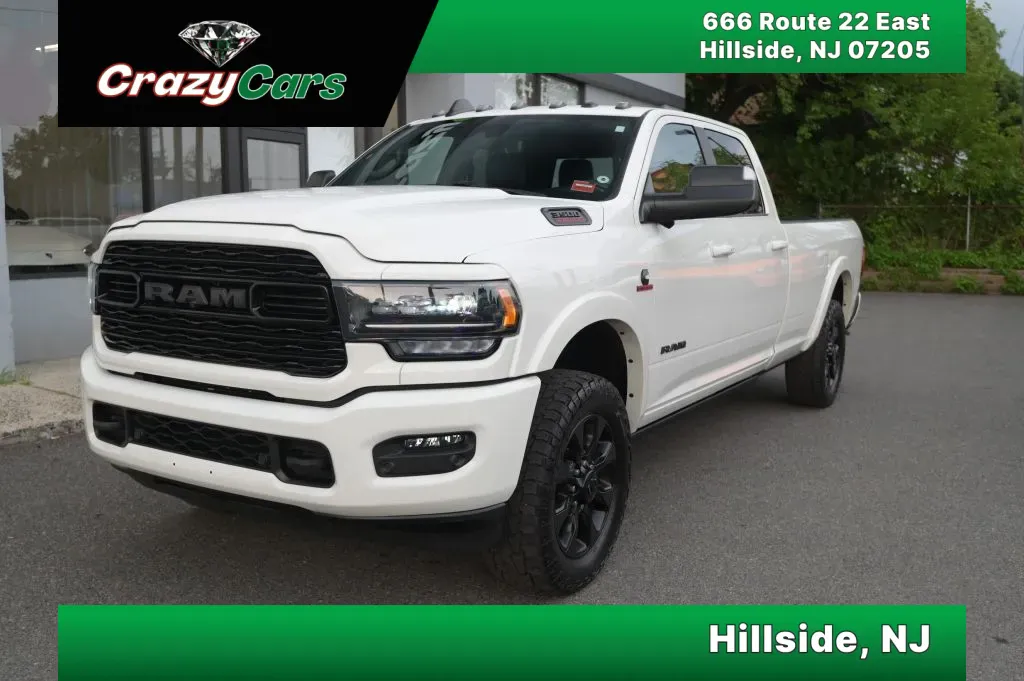 White 2022 Ram 3500 Crew Cab Limited Pickup 4D 8 ft for sale in Hillside, NJ