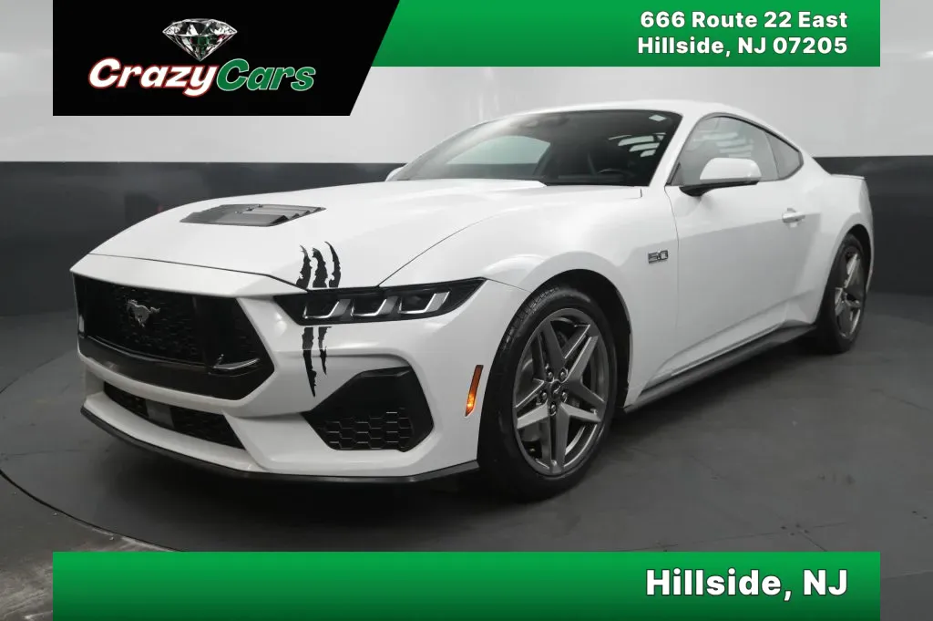 White 2024 Ford Mustang GT Coupe 2D for sale in Hillside, NJ