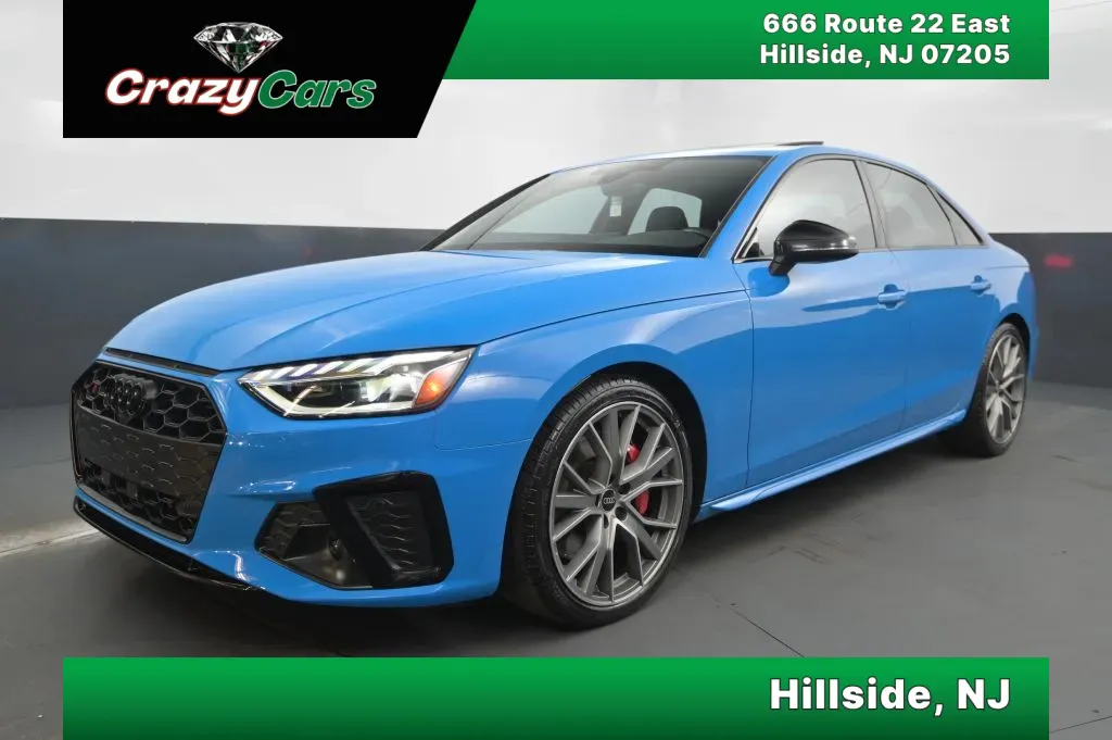 Blue 2022 Audi S4 Premium Plus Sedan 4D for sale in Hillside, NJ