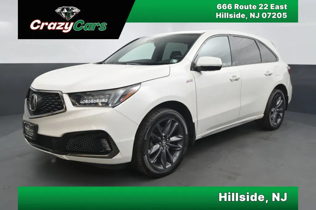 White 2019 Acura MDX SH-AWD w/Technology & A-Spec Pkgs Sport Utility 4D for sale in Hillside, NJ